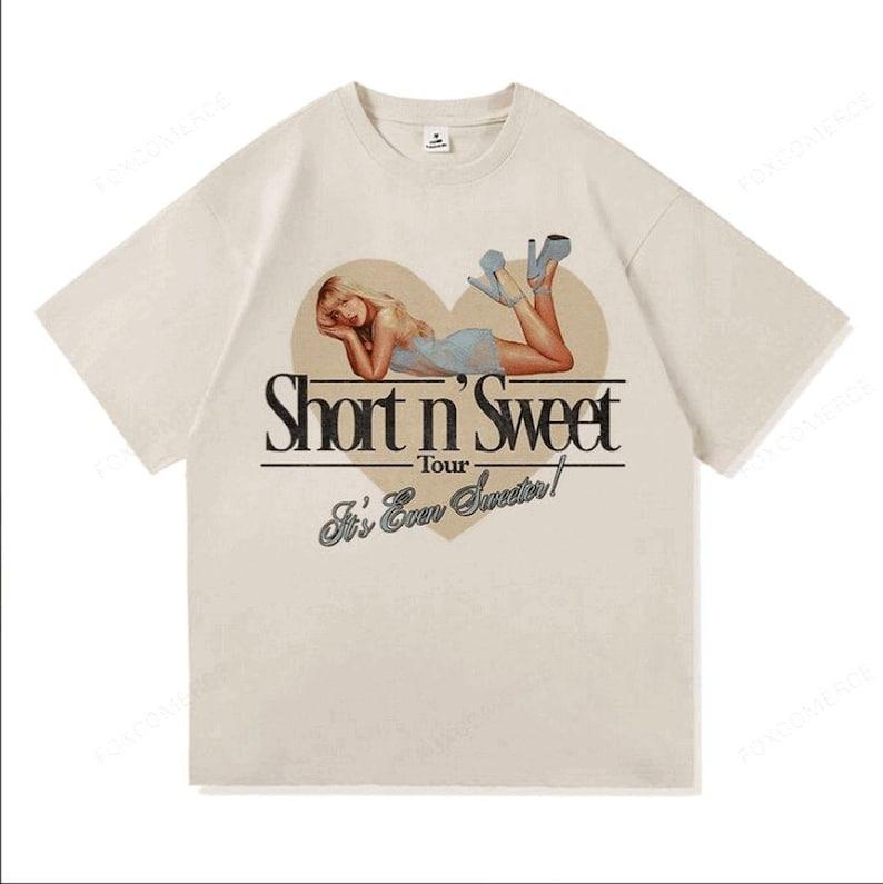 Sabrina Carpenter Short N Sweet 2025 Album Retro Aesthetic Tee