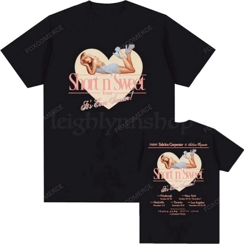 Sabrina Carpenter Short N Sweet 2025 Singer Graphic Cotton Tee