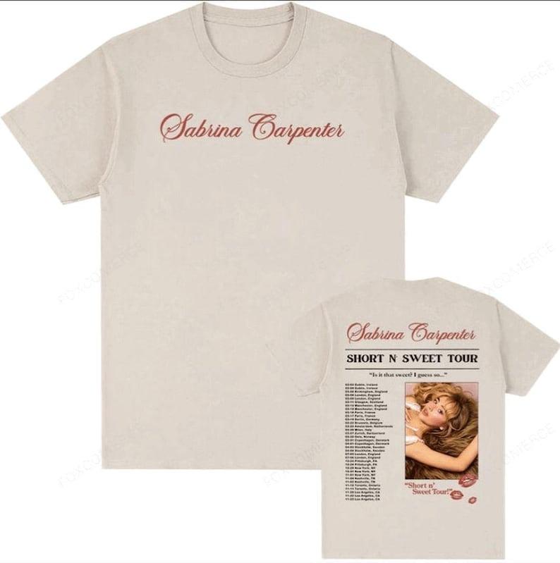 Sabrina Carpenter Short N Sweet Singer Print Y2K Unisex Tee
