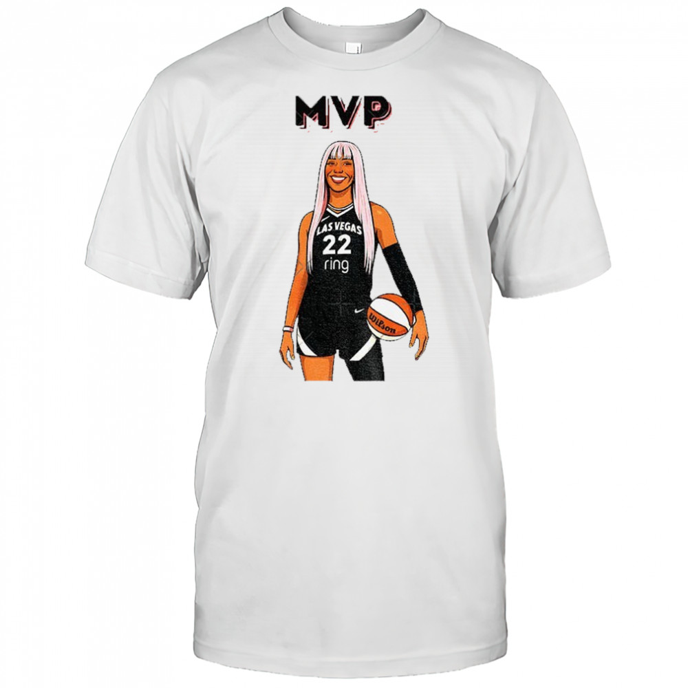 A’ja Wilson Pink hair 4X MVP 2025 WNBA shirt