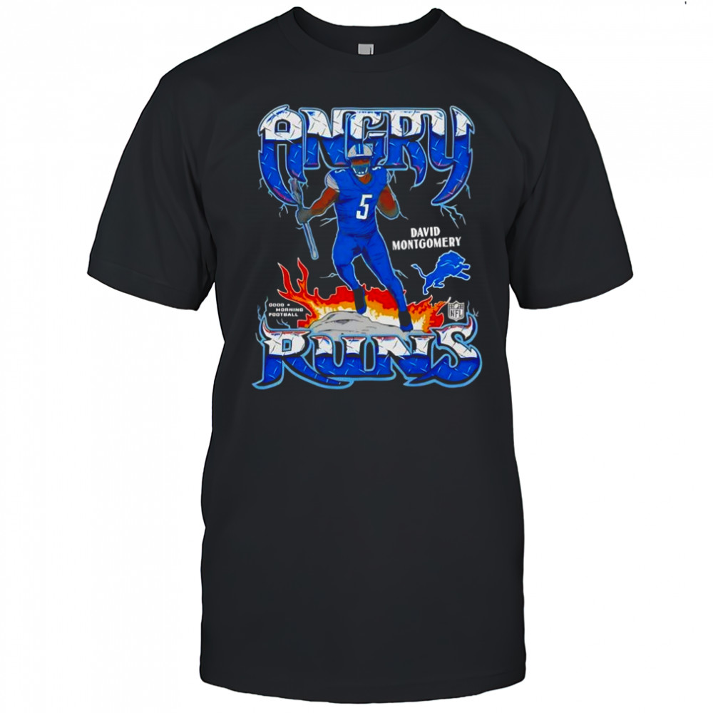Angry Runs Detroit Lions David Montgomery shirt