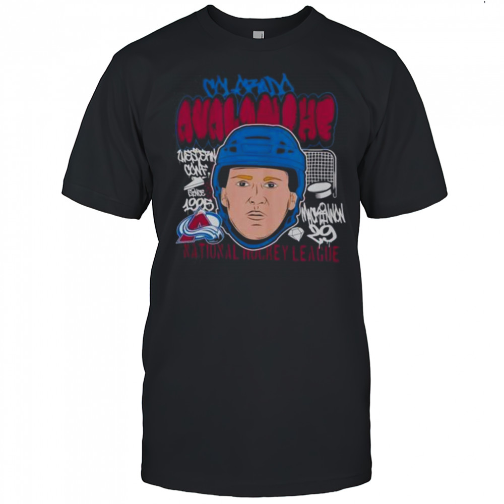 Awesome Nathan Mackinnon Big Head Colorado Avalanche Nhl Cartoon T-Shirt