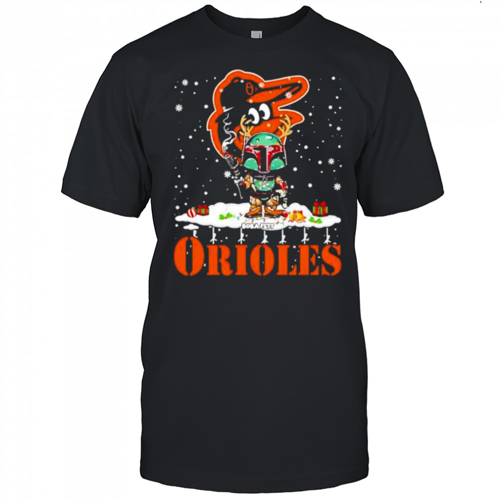 Baltimore Orioles Boba Fett Star Wars Christmas shirt