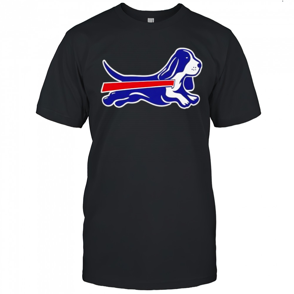 Bassett Hound Buffalo Bills football retro style shirt