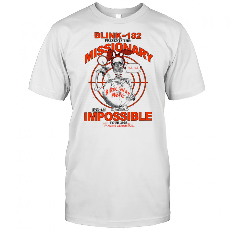 Blink-182 missionary impossible tour 2025 shirt