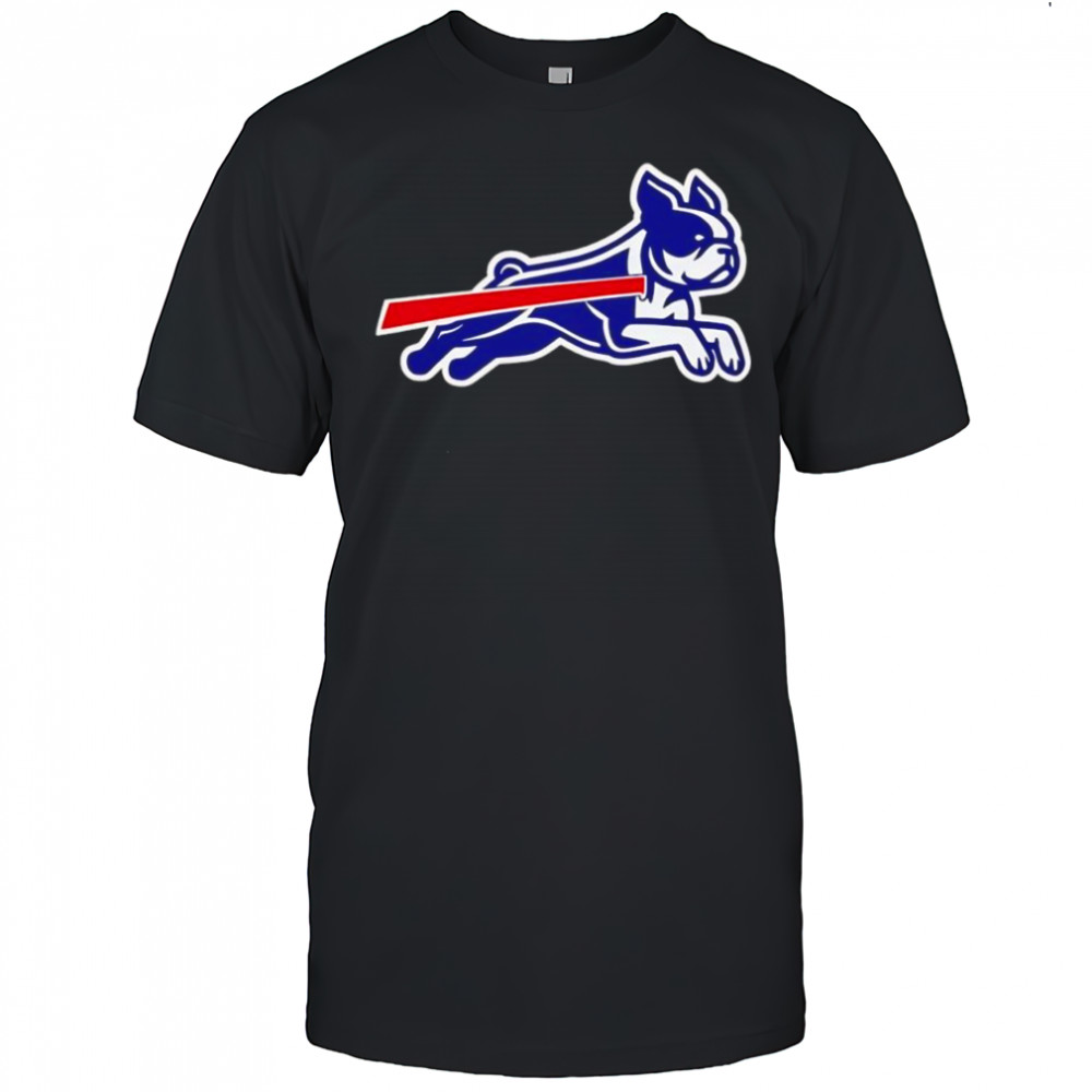 Boston Terrier Buffalo Bills football retro style shirt