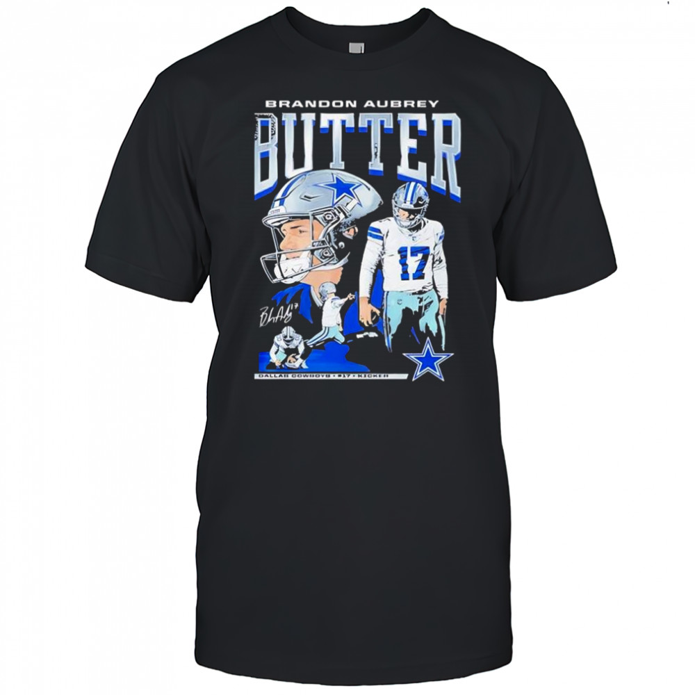 Brandon Aubrey Butter Dallas Cowboys graphic signature shirt
