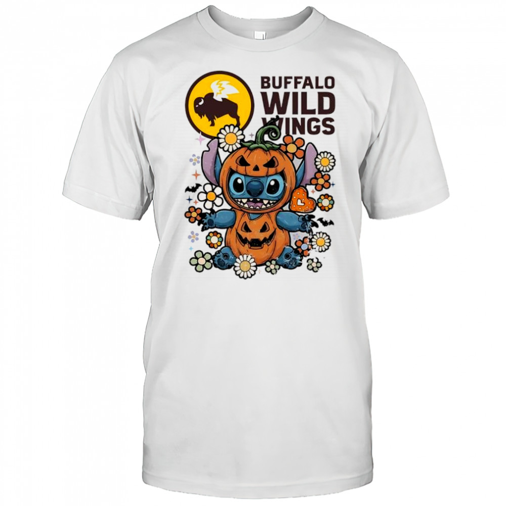 Buffalo Wild Wings Stitch pumpkin costume Halloween shirt