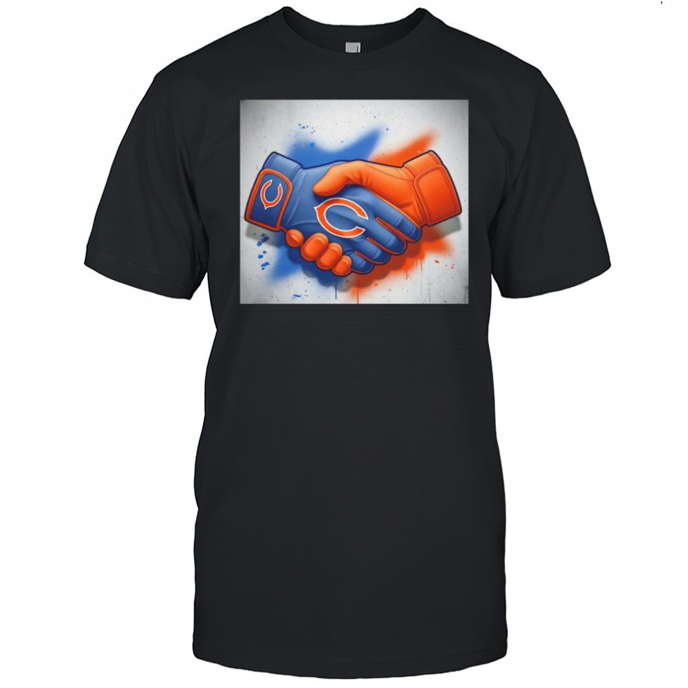 Chicago Bears vs Minnesota Vikings NFL kickoff shake hands shirt