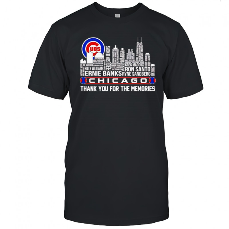 Chicago Cubs baseball thank you for the memories horizon player name shirt