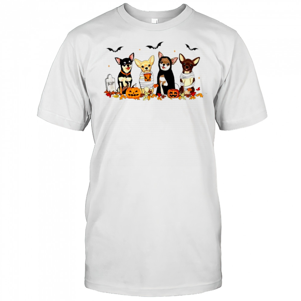 Chihuahua Ghost Dogs Pumpkin Halloween shirt