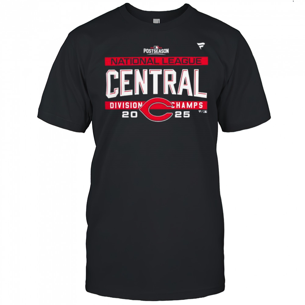Cincinnati Reds 2025 NL Central Division Champions MLB Postseason Baseball shirt