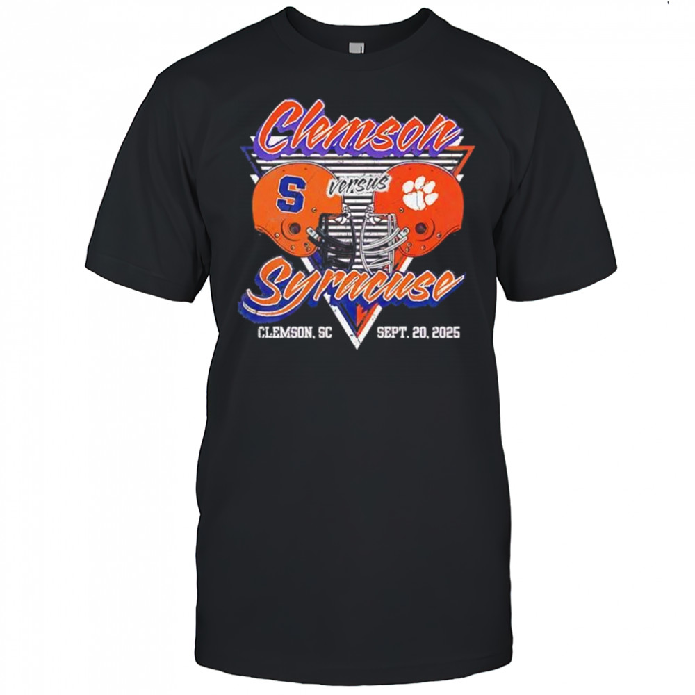 Clemson Tigers vs Syracuse Orange football helmet 2025 vintage shirt