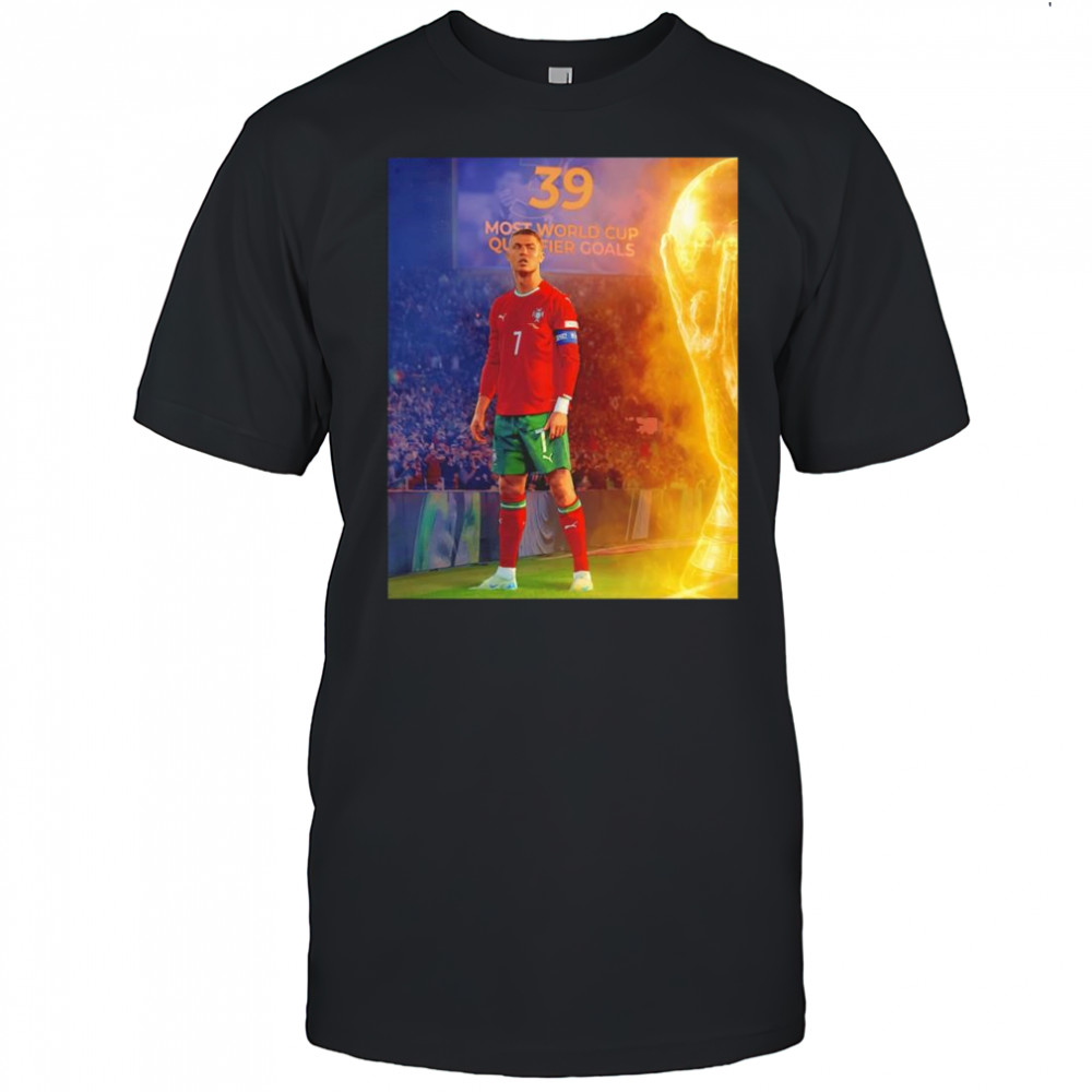 Cristiano Ronaldo Portugal 39 most world cup qualifiers goals shirt