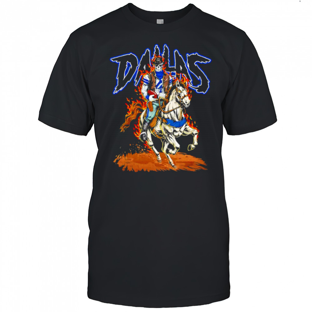 Dallas Cowboys Skeleton Cowboy Riding a Horse shirt