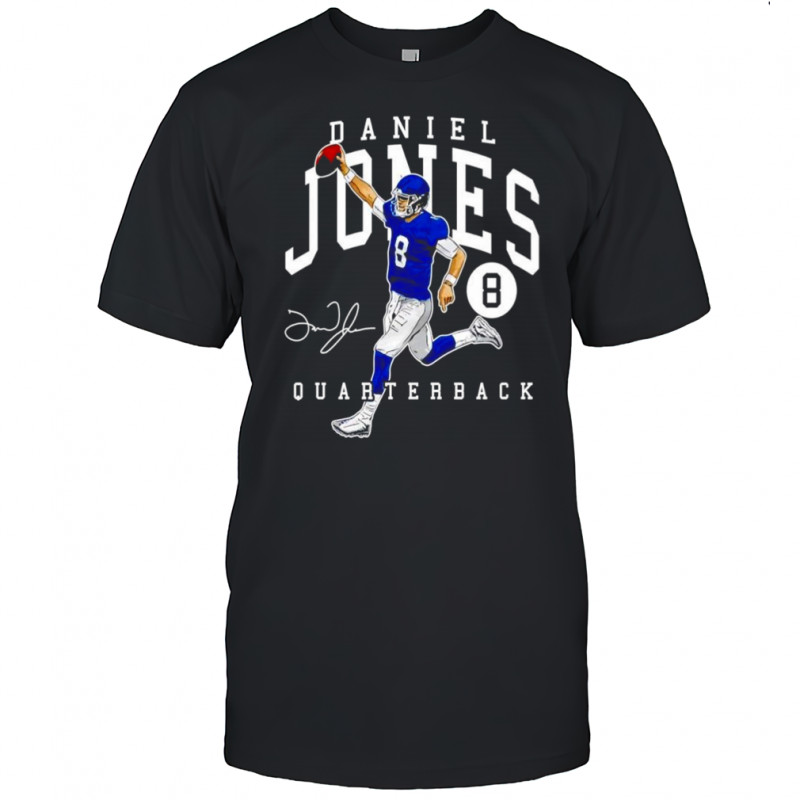 Daniel Jones football player quaterback number 8 signature graphic shirt