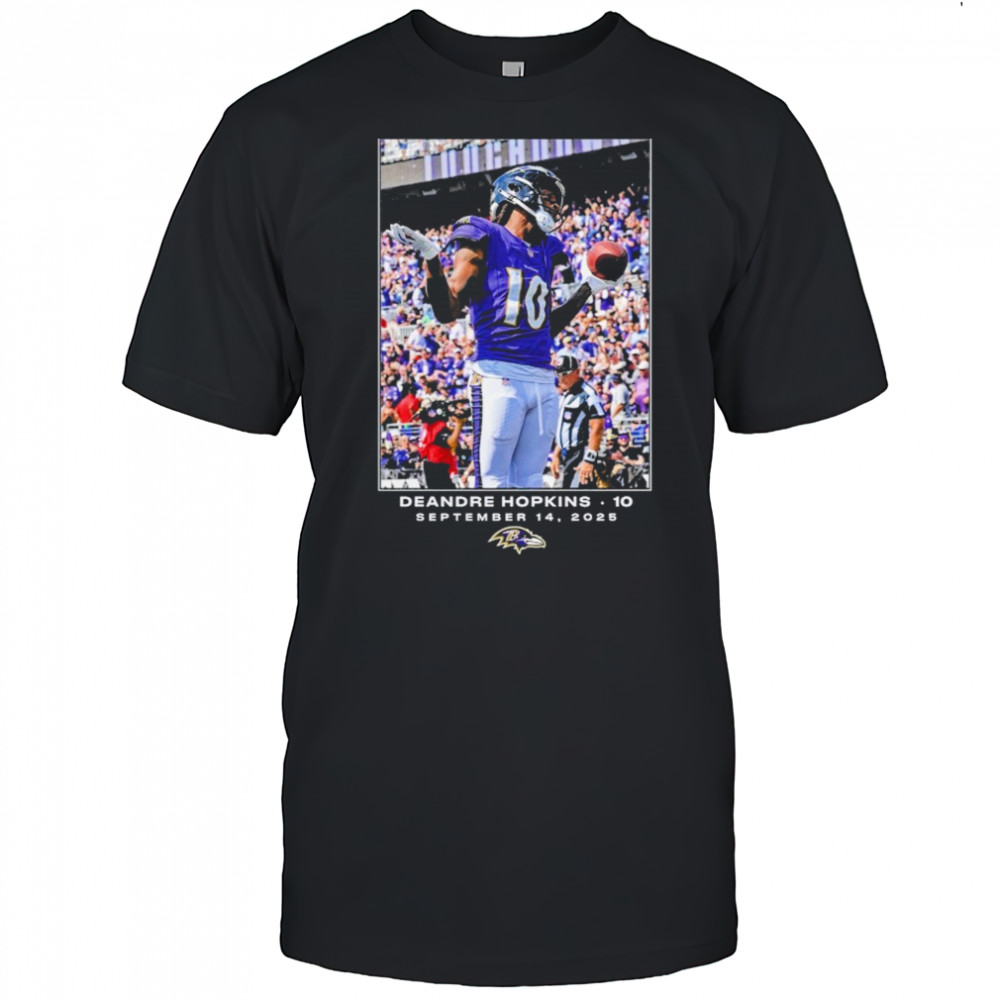 DeAndre Hopkins Baltimore Ravens NFL Flash Features Week 2 September 14 2025 T-Shirt