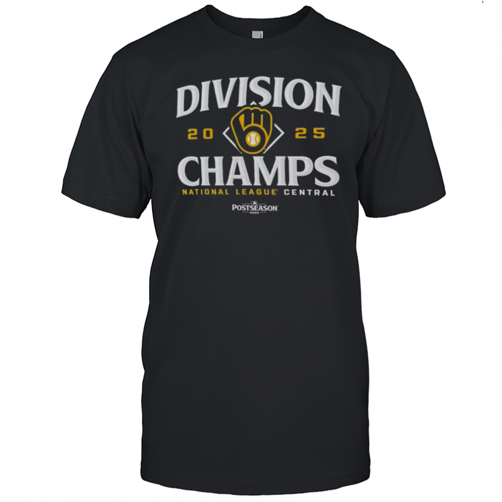 Division Champions Milwaukee Brewers 2025 Postseason National League Central T-Shirt