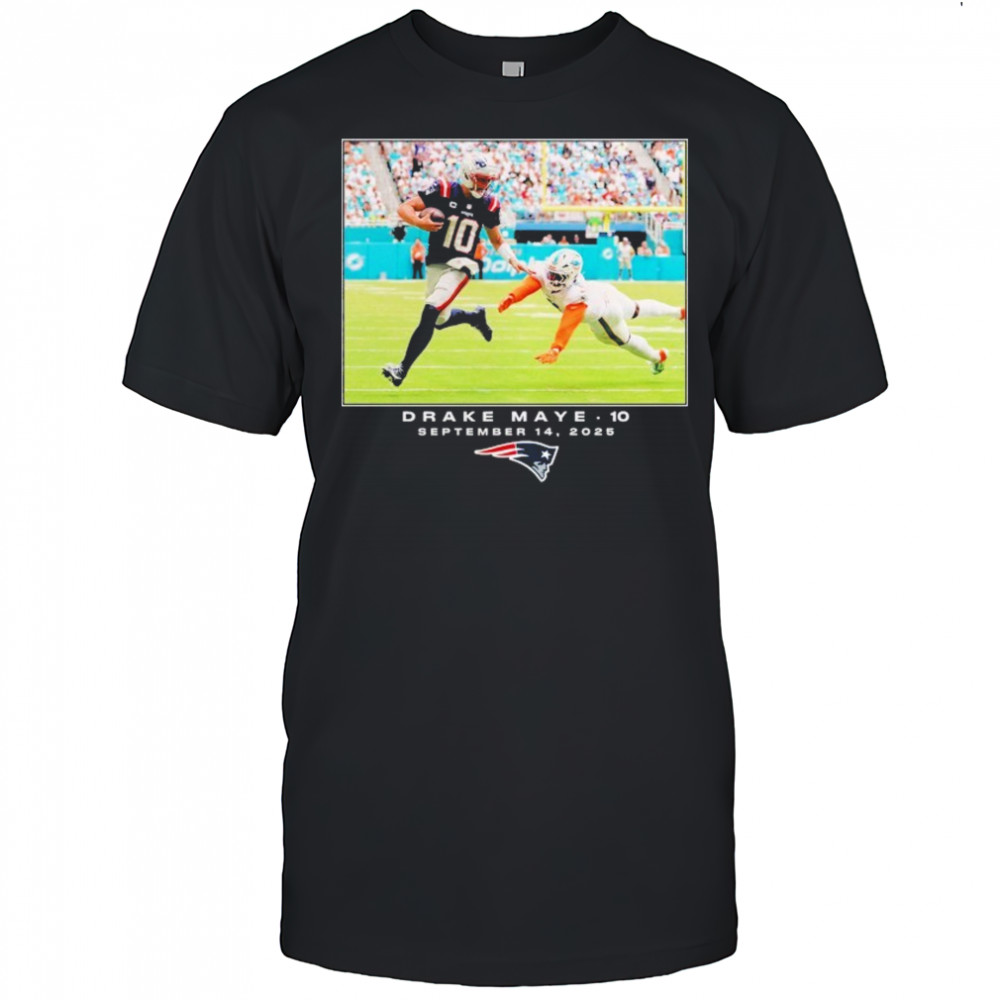 Drake Maye New England Patriots NFL Flash Features Week 2 September 14 2025 T-Shirt