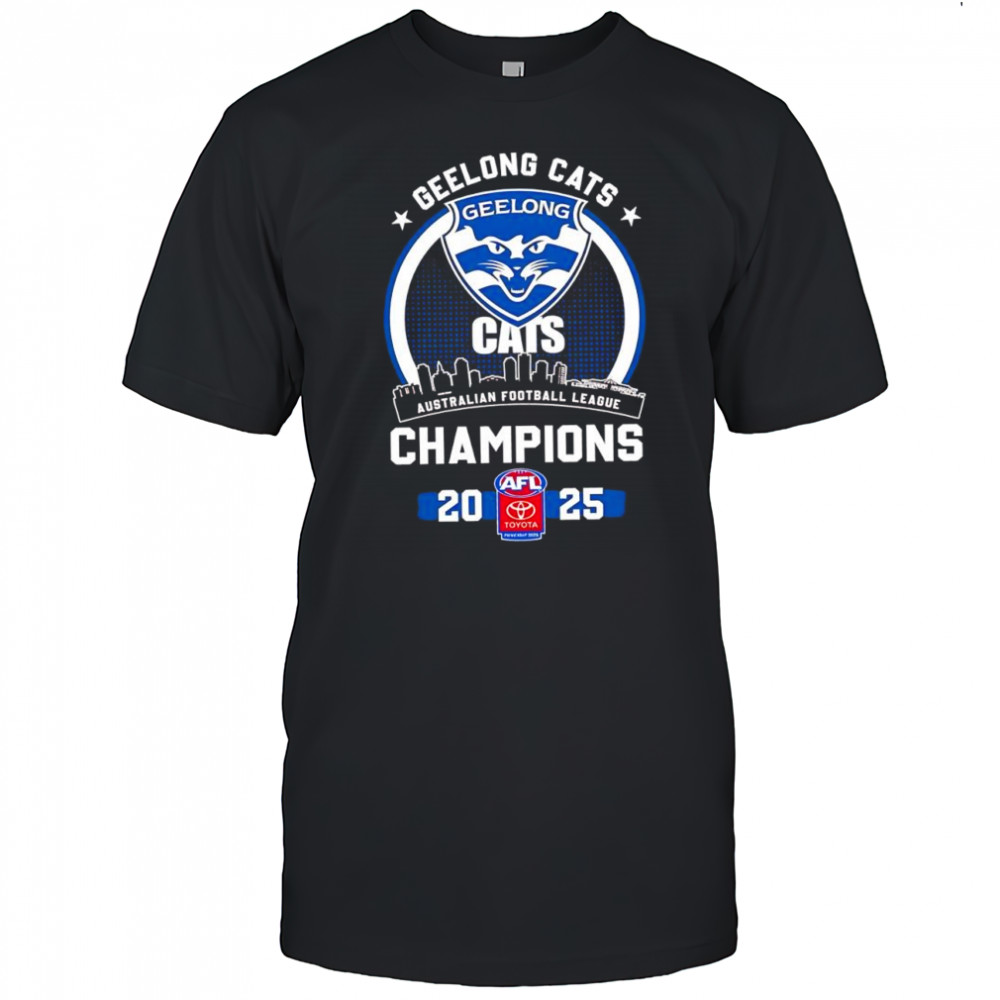 Geelong CatsAustralian Football League Champions 2025 AFL logo shirt