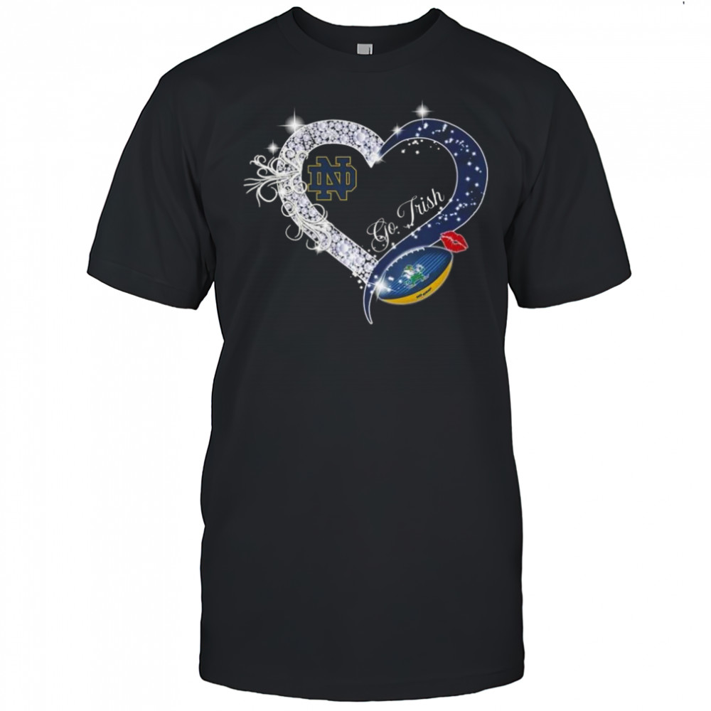 Go Irish Notre Dame Fighting Irish Diamond Hearts 2025 Shirt