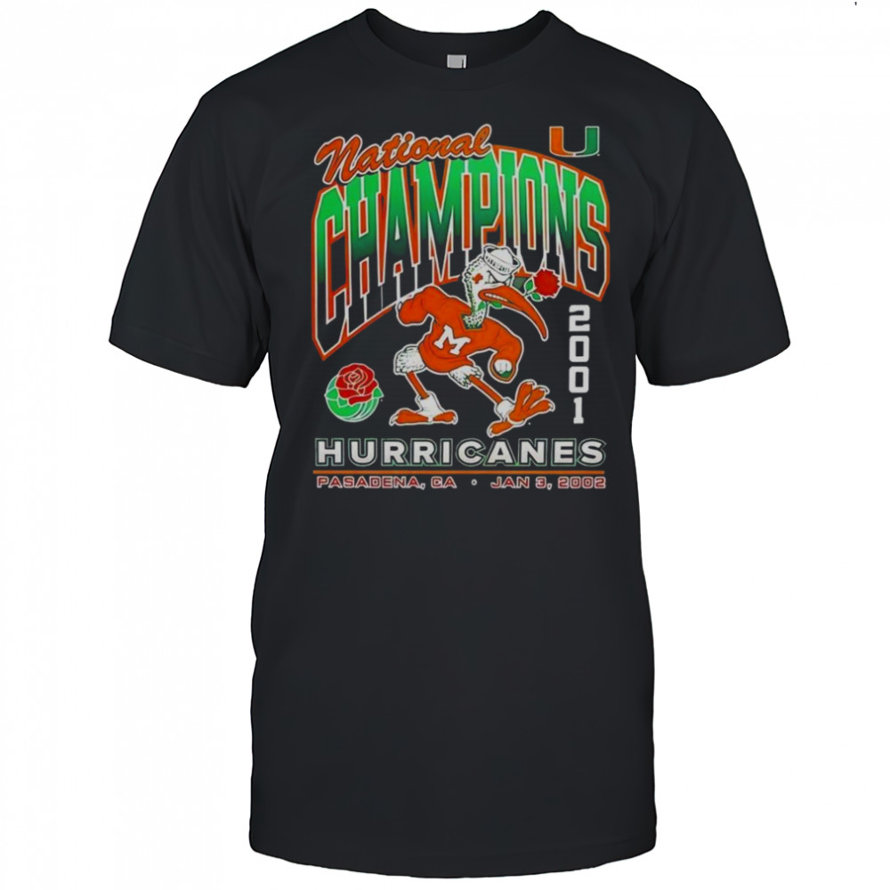Good National Champions 2001 Miami Hurricanes Mascot T-Shirt