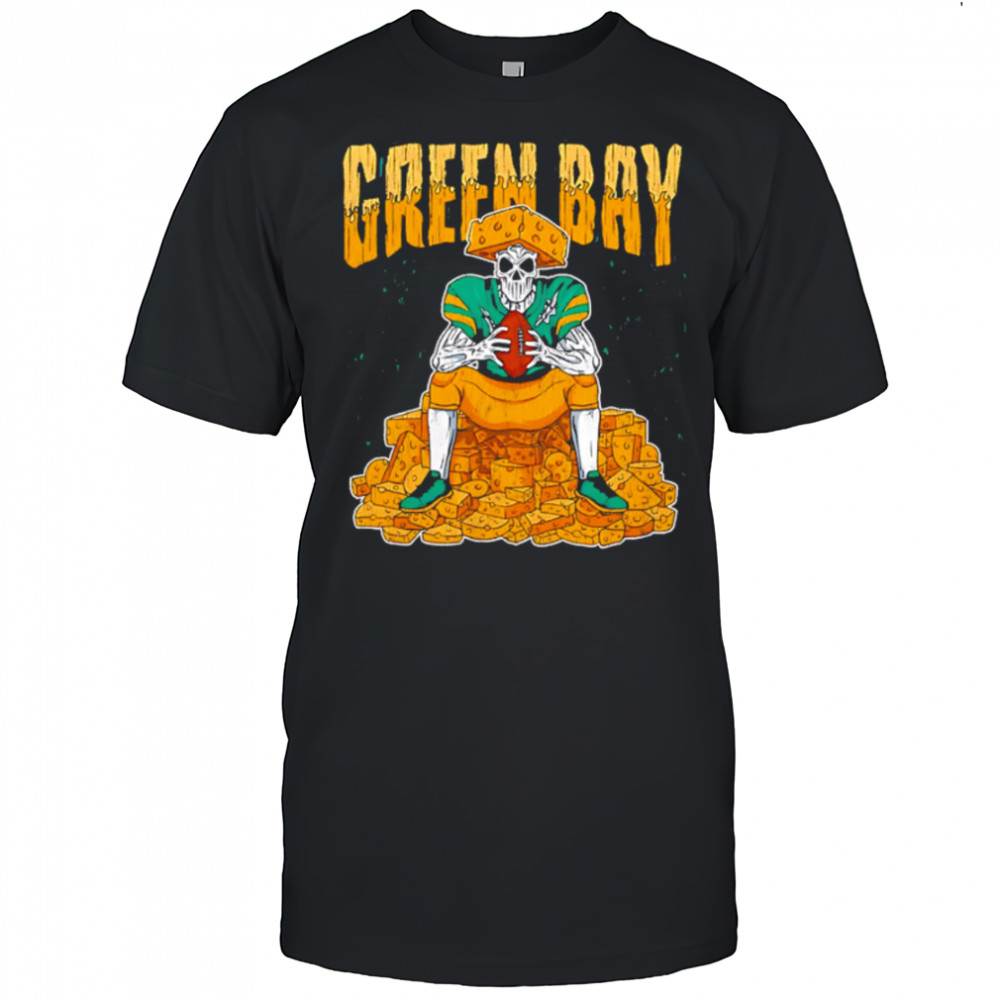 Green Bay Packers Skeleton on a Cheese Pile shirt