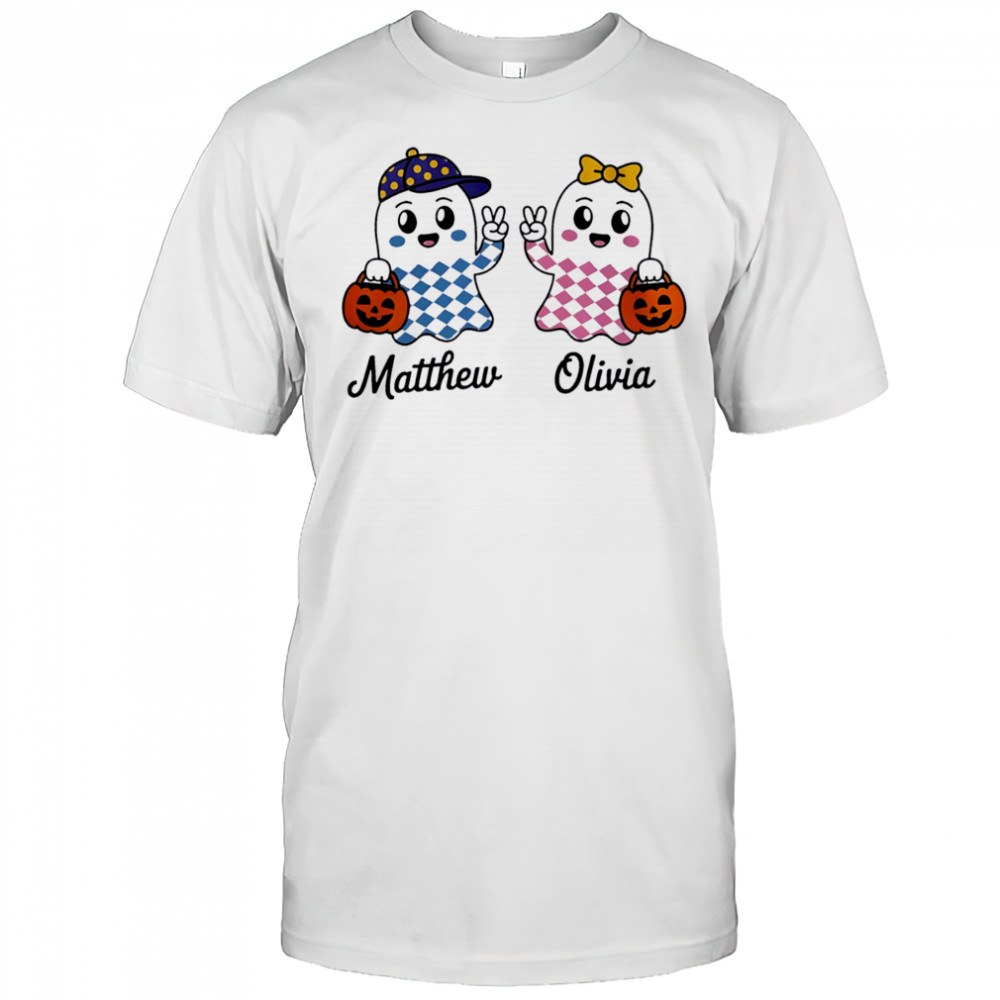 Halloween Ghosts Matthew and Olivia cute shirt