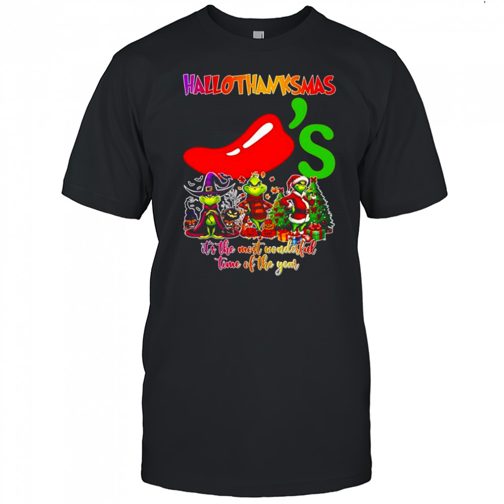 Happy Hallothanksmas Chili’s x Grinch it’s the most wonderful time of the year shirt