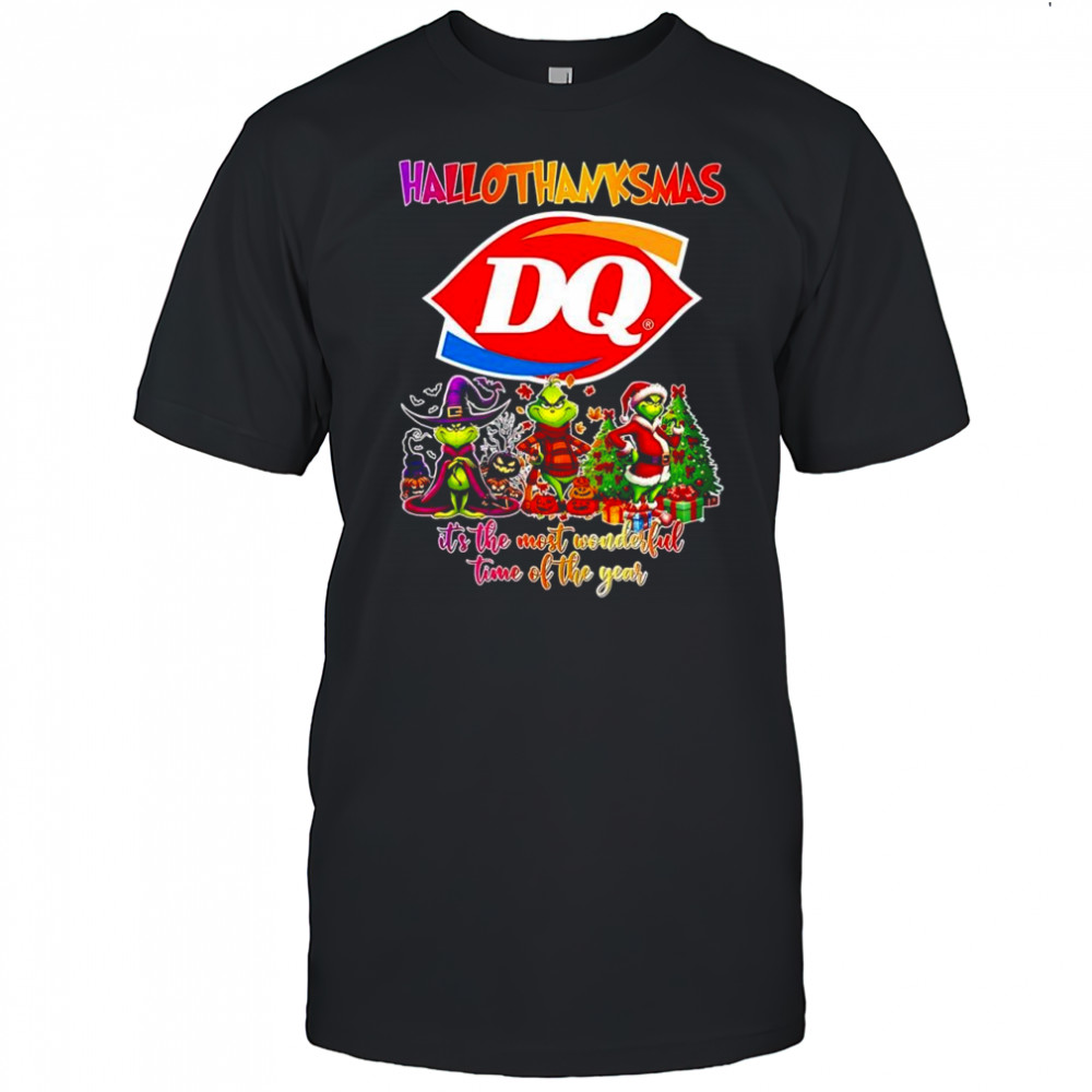 Happy Hallothanksmas Dairy Queen DQ x Grinch it’s the most wonderful time of the year shirt