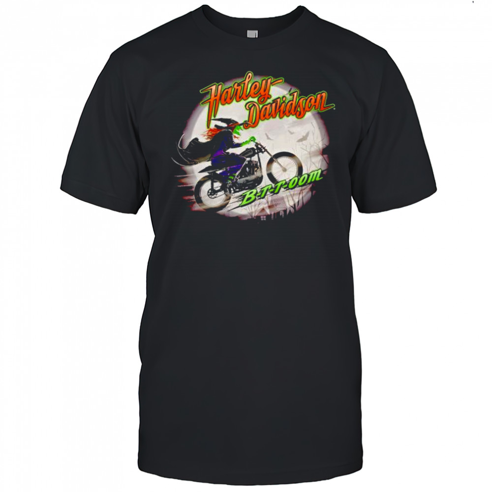 Harley Davidson Brroom Skeleton Rider Halloween shirt