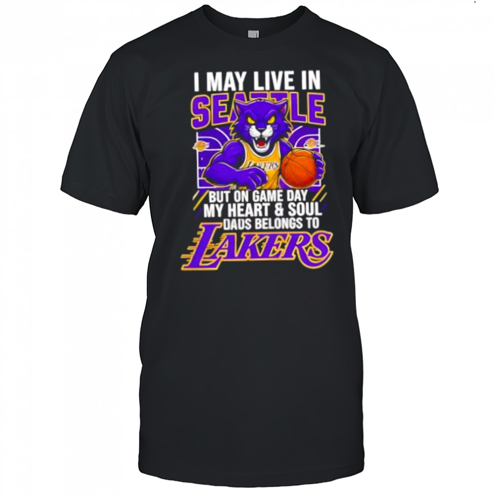 I may live in Seattle but on game day my heart and soul belongs to the Los Angeles Lakers shirt