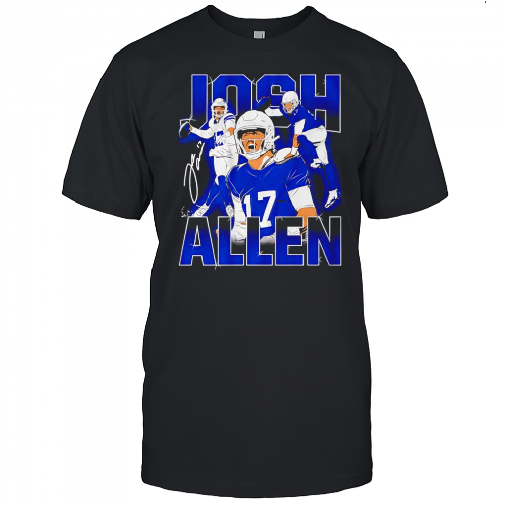 Josh Allen Masterpiece graphic signature shirt