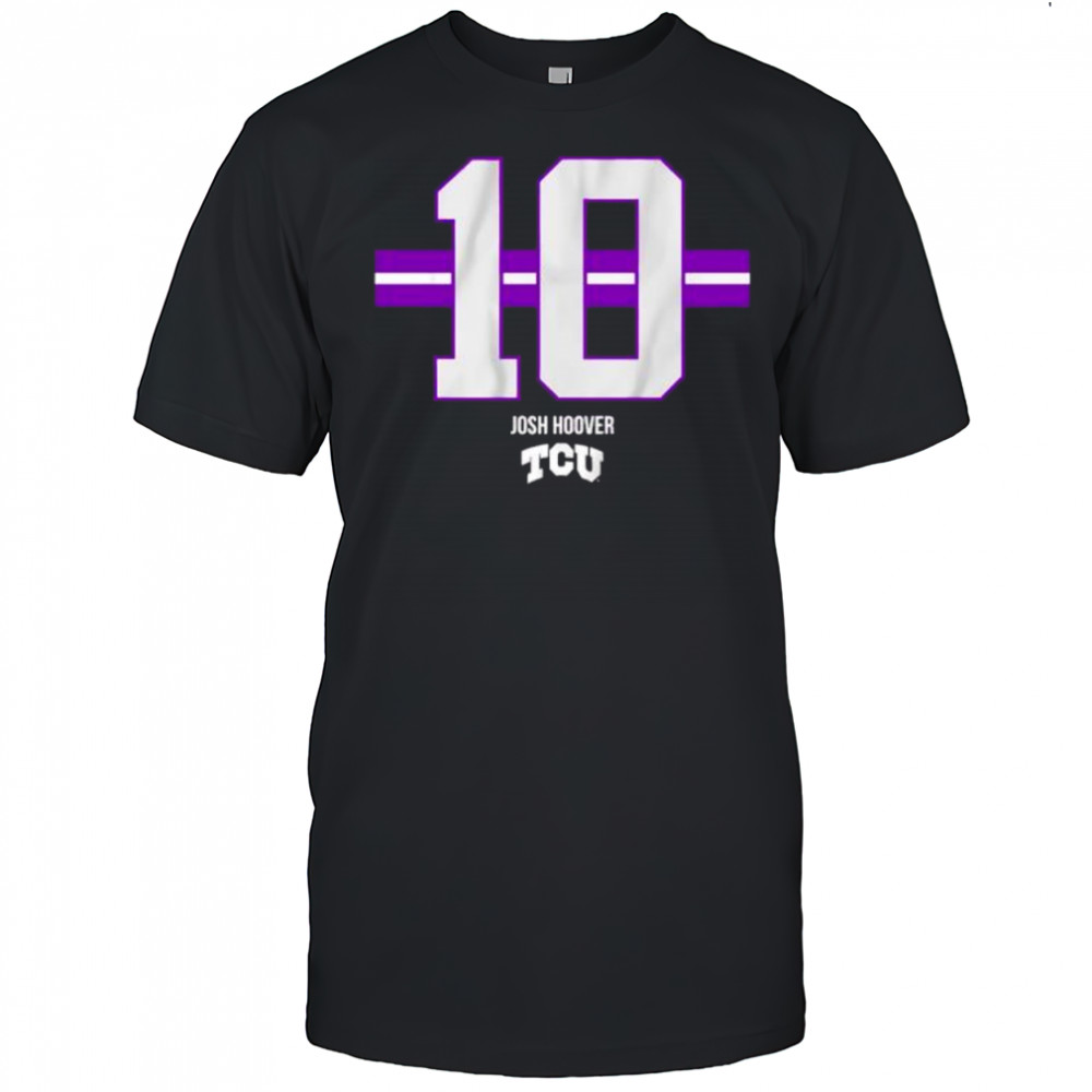Josh Hoover 10 Stripe TCU Football shirt