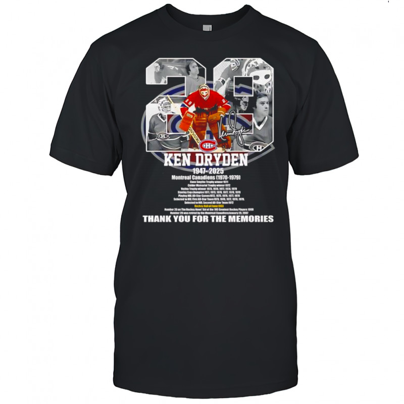 Ken Dryden 1947-2025 thank you for the memories signature shirt