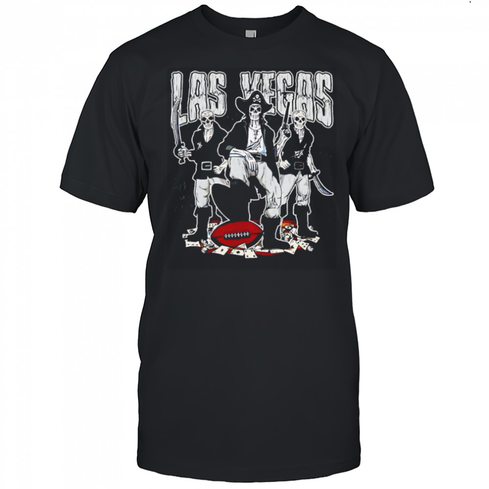 Las Vegas Raiders Skeleton Pirate Crew with Football shirt