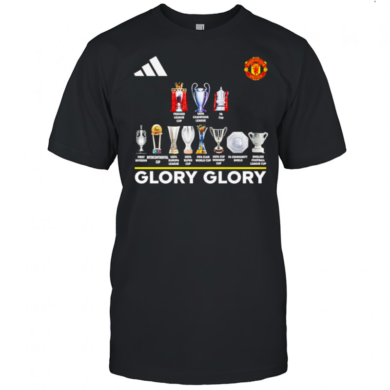 Manchester United glory glory trophies shirt