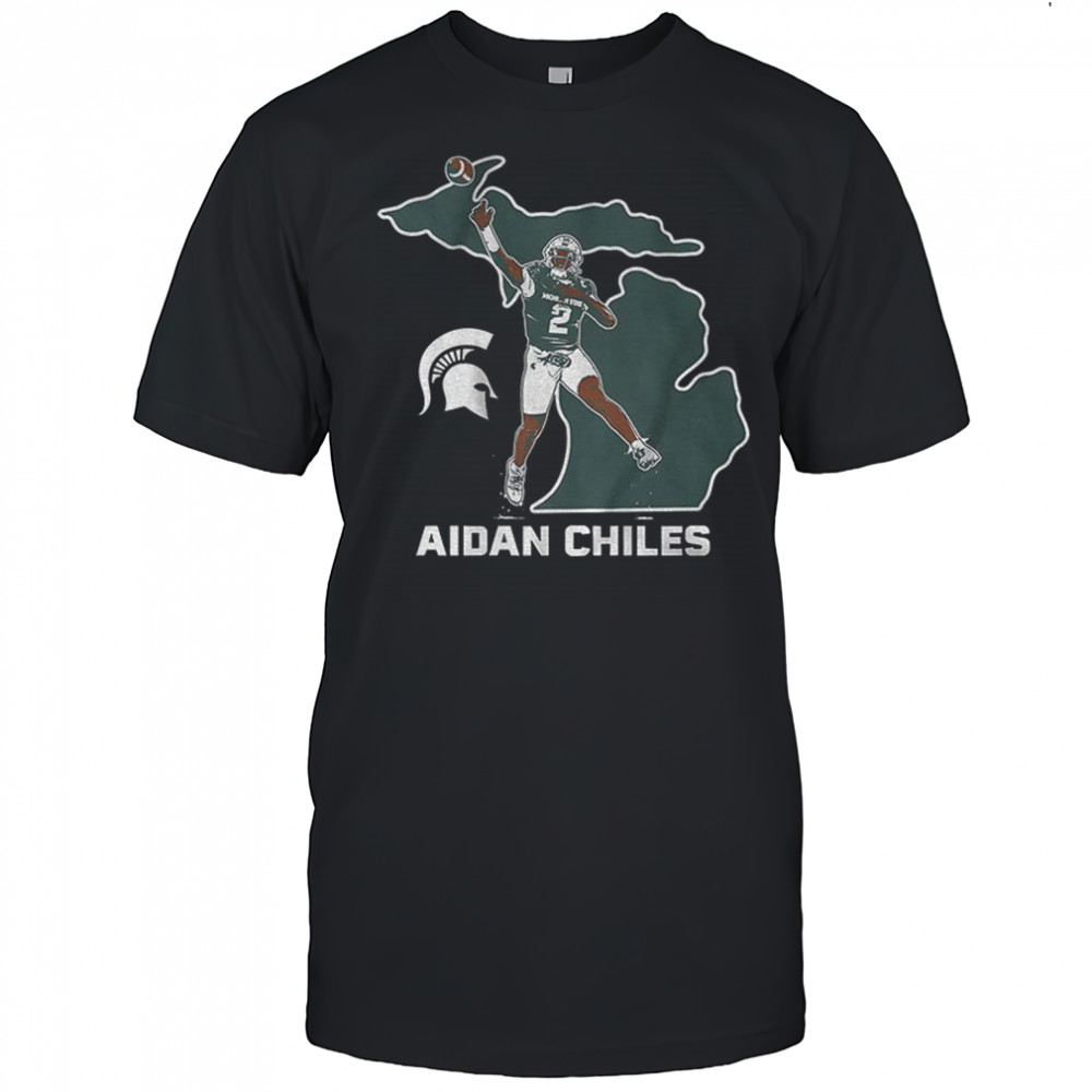 Michigan State Football Aidan Chiles State Star shirt