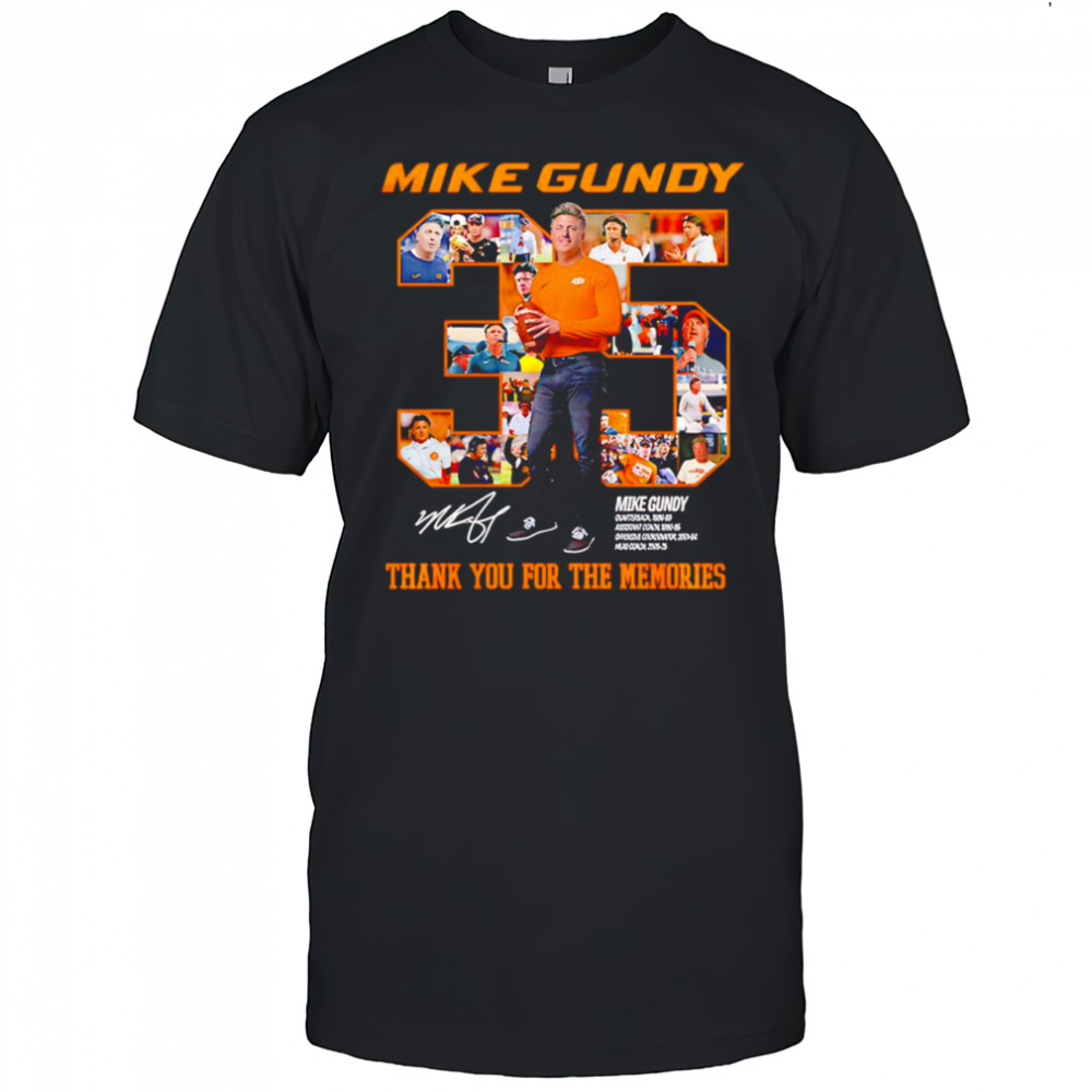 Mike Gundy 35 thank you for the memories shirt