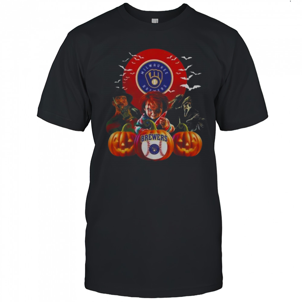 Milwaukee Brewers MLB Horror Movie Halloween T-Shirt