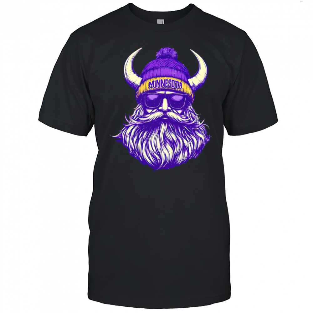 Minnesota Viking football big head mascot retro style shirt