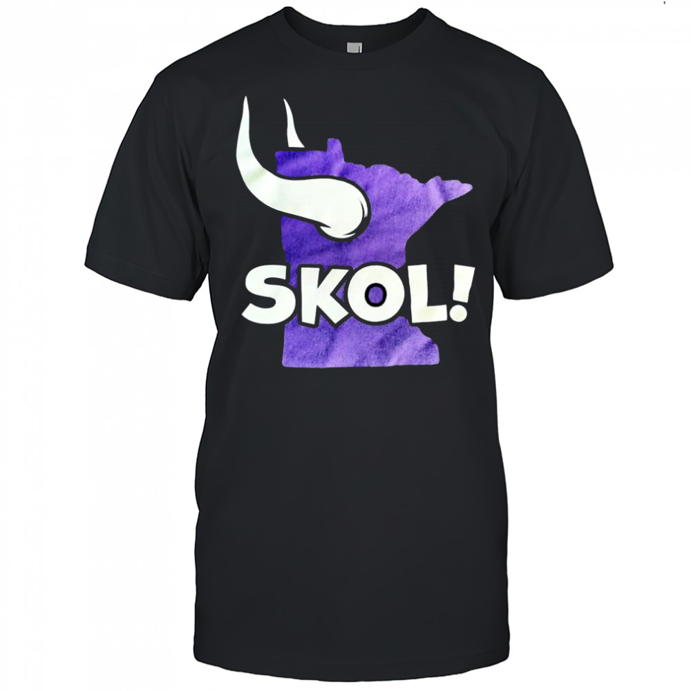 Minnesota Viking football SKOL silhouette retro style shirt
