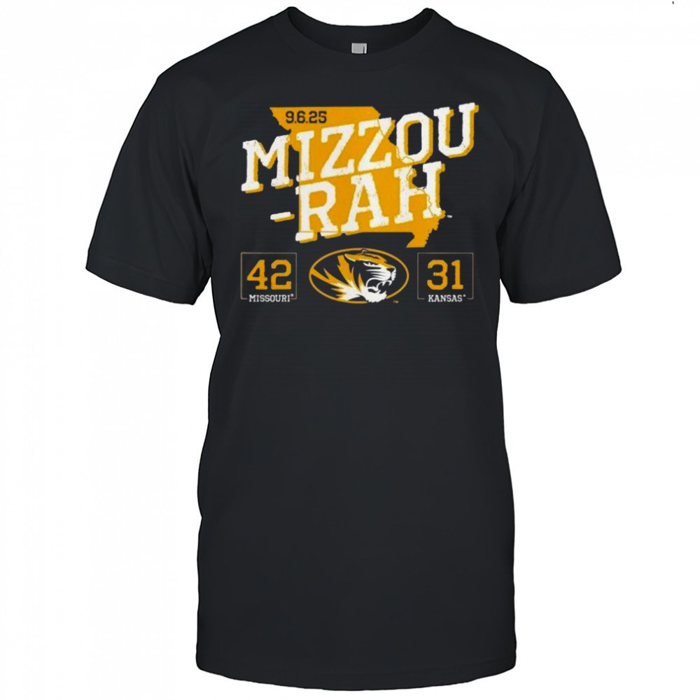 Missouri Tigers Beat Kansas Jayhawks 2025 Score T-Shirt