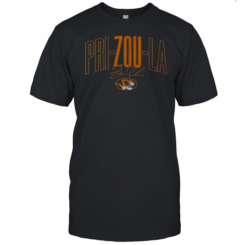 Missouri Tigers Football Beau Pribula Pri-Zou-La Sigature T-Shirt