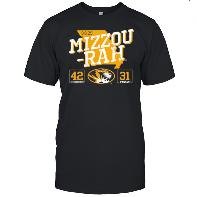 Mizzourah Missouri Kansas 42 31 Tiger Mascot shirt