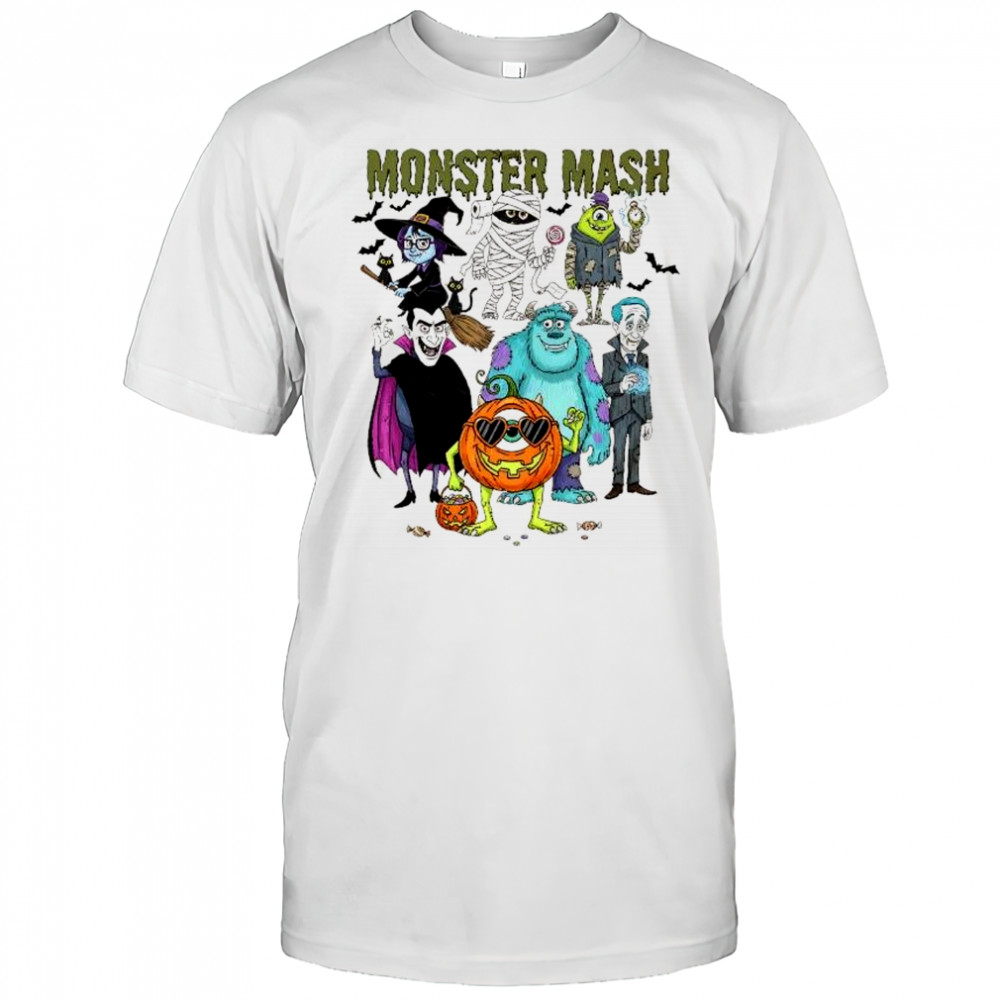 Monster mash Frankenstein Dracula Mike Wazowski and Sulley horror Halloween shirt