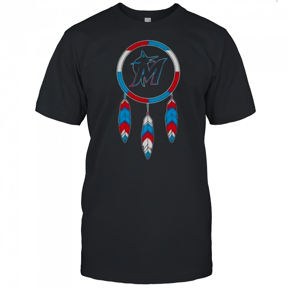 Native American Indians X Miami Marlins Baseball T-Shirt