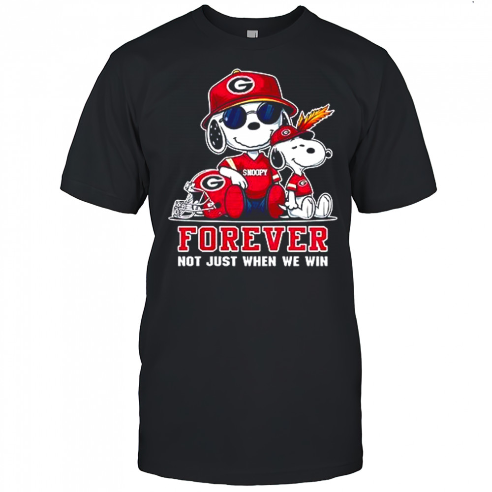 NCAA Georgia Bulldogs Snoopy Forever not just when we win shirt
