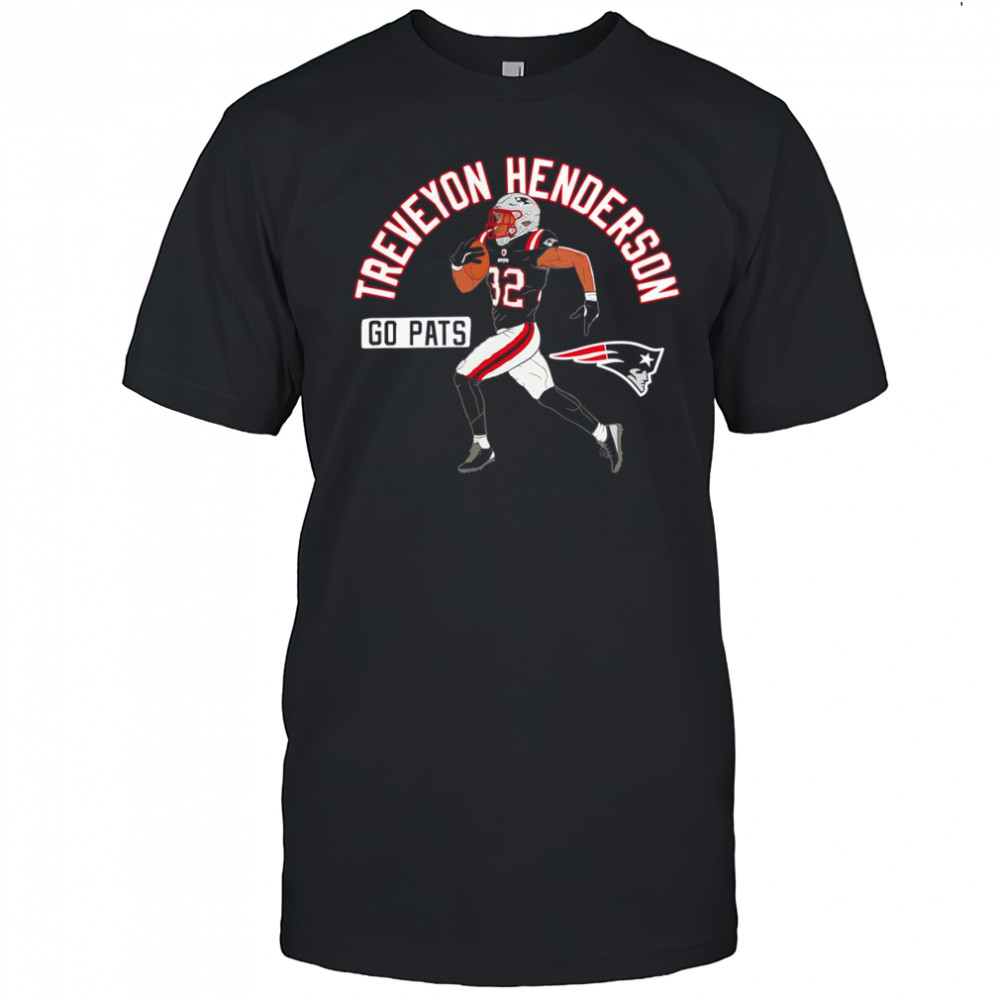 New England Patriots TreVeyon Henderson Player Illustrative shirt