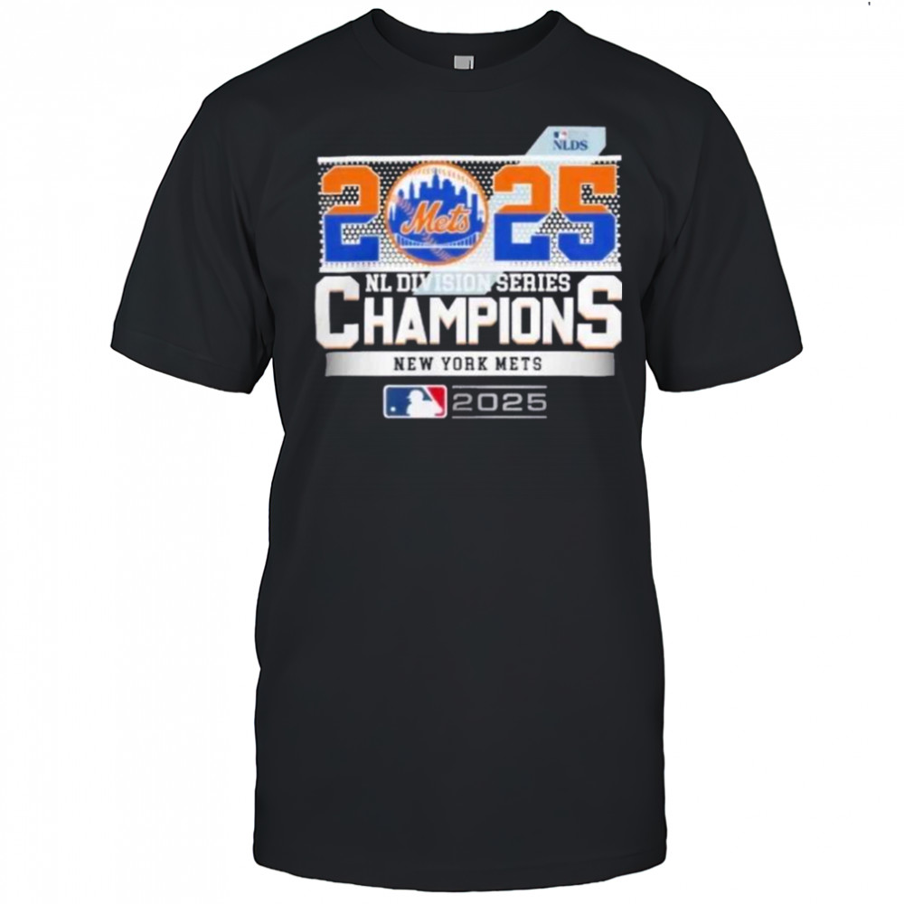 New York Mets 2025 MLB Postseason NL Division Series Champions Celebration T-Shirt